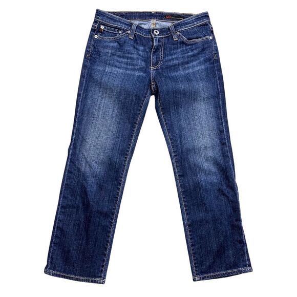 AG Adriano Goldschmied Women's Crop Jeans Blue Size 26 Relaxed Fit - Picture 1 of 10